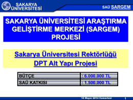 3) SARGEM - Sakarya Üniversitesi Uzaktan Eğitim Araştırma ve