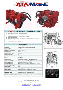cummıns 140 hp dizel marin motor - AtaMarinE Dizel Deniz Motorlari