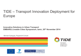 TIDE – Transport Innovation Deployment for Europe