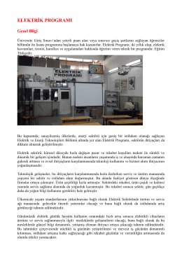 Elektrik Programı - Mehmet Akif Ersoy Üniversitesi Teknik Bilimler