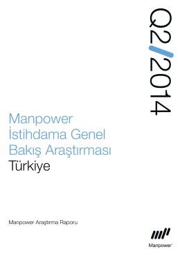 Manpower İstihdama Genel Bakış Araştırması Türkiye