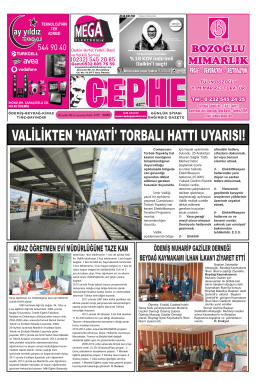 20.12.2014 Tarihli Cephe Gazetesi
