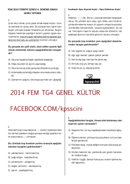 2014 FEM TG4 GENEL KÜLTÜR FACEBOOK.COM/kpsscini