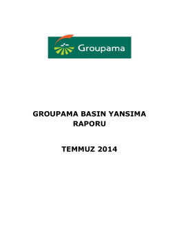 groupama basın yansıma raporu temmuz 2014