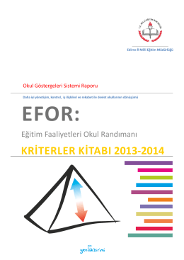 kriterler kitabı 2013-2014 - Edirne Milli Eğitim Müdürlüğü