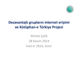 Dezavantajlı grupların internet erişimi ve Kütüphan-e Türkiye - Inet-tr
