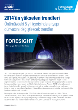 Foresight, Altyapıya Küresel Bir Bakış - Mart 2014 (PDF