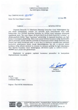 p 3 fanı 2014 - tarsus ilçe millî eğitim müdürlüğü