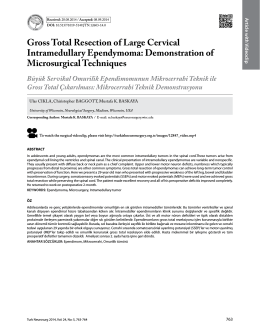 Gross Total Resection of Large Cervical Intramedullary Ependymoma
