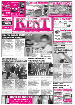 29-12-2014 Tarihli Kent Gazetesi