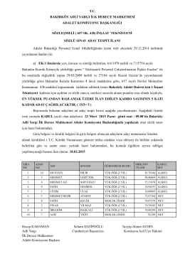 sözleşmeli inşaat teknisyeni aday tespit listesi ilanı 18.02.2015