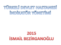 2015 indikatör yönetimi