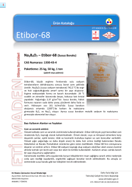 Na2B4O7 – Etibor-68 - Eti Maden İşletmeleri