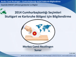 2014 Cumhurbaşkanlığı Seçimleri Stuttgart ve Karlsruhe Bölgesi için