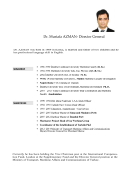 Dr. Mustafa AZMAN- Director General