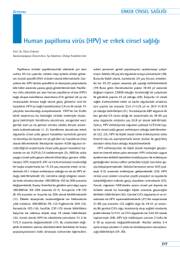 Human papilloma virüs (Hpv) ve erkek cinsel sağlığı