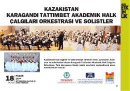kazakistan karagandı tattımbet akademik halk çalgıları orkestrası ve