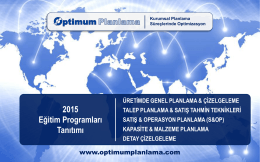 2015 Eğitim Kataloğu - OPTIMUM PLANLAMA...Uygulamalı