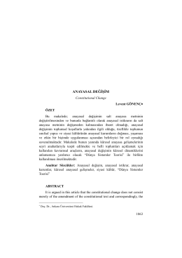 Anayasal Değişim - Ankara Üniversitesi Dergiler Veritabanı