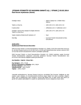 Özel Durum Açıklama Formu - 03.03.2014