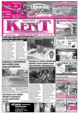 14-11-2014 Tarihli Kent Gazetesi