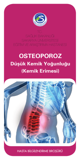 Osteoporoz (Kemik Erimesi) - Sakarya Eğitim ve Araştırma Hastanesi
