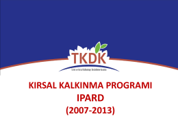 tkdk-kırsal kalkınma programı raporu