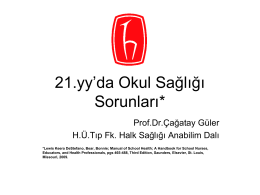 Slayt 1 - Hacettepe Üniversitesi Tıp Fakültesi Halk Sağlığı Ana Bilim