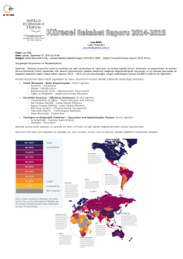 Küresel Rekabet Edebilirlik Raporu 2014-2015