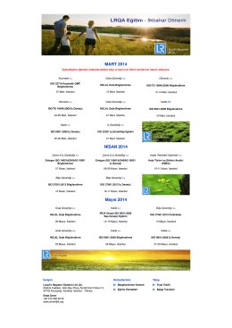Mart-Nisan-Mayıs 2014 İlkbahar Dönem Programı (pdf, 200kb)