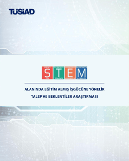 STEM Alanında Eğitim Almış İşgücüne Yönelik Talep ve