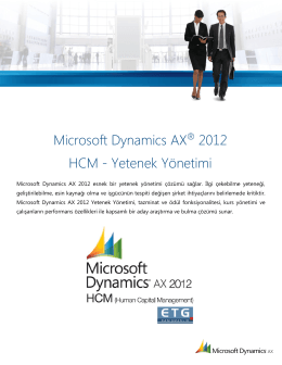 Dynamics AX HCM – Yetenek Yönetimi