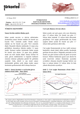 Haftalık Ekonomi Değerlendirme Raporu – 15.04.2014
