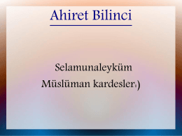 Ahiret Bilinci - WordPress.com