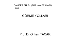 GÖRME YOLLARI Prof.Dr.Orhan TACAR