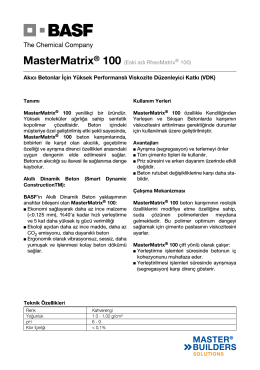MasterMatrix® 100 (Eski adı RheoMatrix® 100) Akıcı