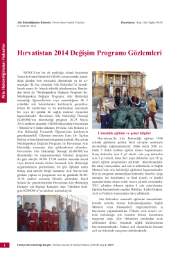 PDF - Hırvatistan 2014 Değişim Programı Gözlemleri