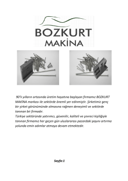 Katalog - Bozkurt Makina