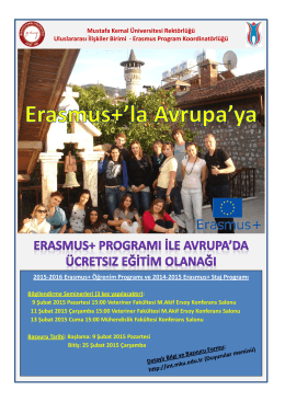 Erasmus+ Programı Bilgilendirme Semineri Afişi