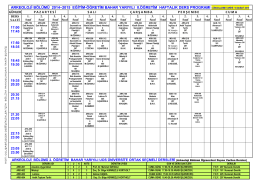 2007 - 2008 eğitim-öğretim yılı bahar dönemi coğrafya bölümü ders