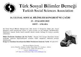 afişi - Türk Sosyal Bilimler Derneği