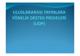 UDP Proje Başvuru 2015 - İstanbul Üniversitesi