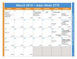 View this month`s calendar. - the Congregation Beth Sholom