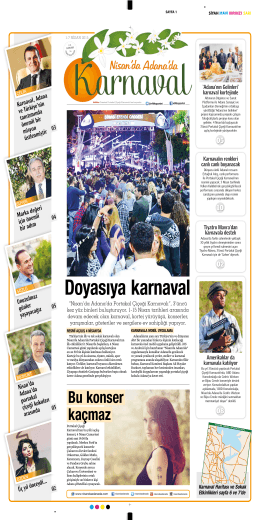 Karnaval Gazetesi - Nisan`da Adana`da