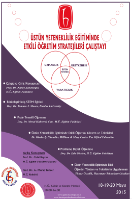 18-19-20 Mayıs 2015 - Hacettepe Üniversitesi Eğitim Fakültesi
