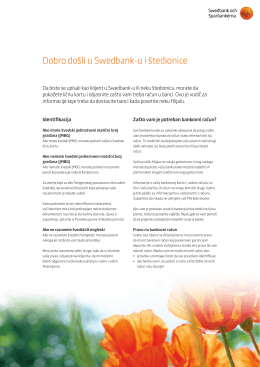 Dobro došli u Swedbank