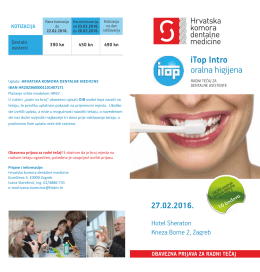 Program pročitajte ovdje... - Hrvatska Komora Dentalne Medicine