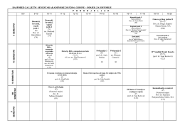 Raspored nastave za ljetni semestar