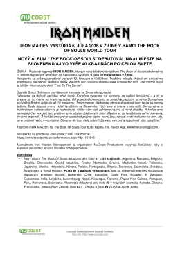 iron maiden vystúpia 6. júla 2016 v žiline v rámci the book of souls