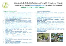Základná škola Janka Kráľa, Žiarska 679/13, 031 04 Liptovský